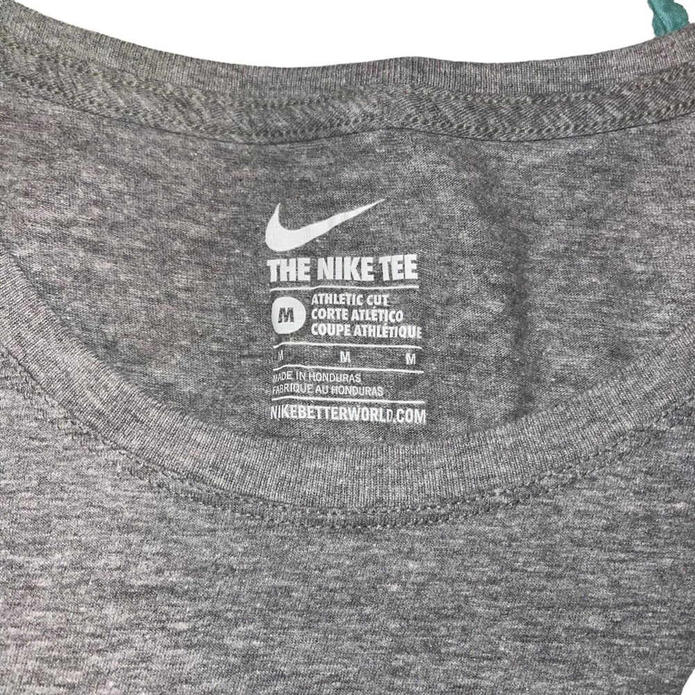 Nike Women’s Short Sleeve T Shirt Heather Grey Size Medium Graphic Tee - Picture 2 of 4